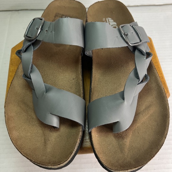 Cliffs By White‎ Mountain Sandals Womens 7.5 M Gionna Slip On Flip Flops Grey - Picture 1 of 9